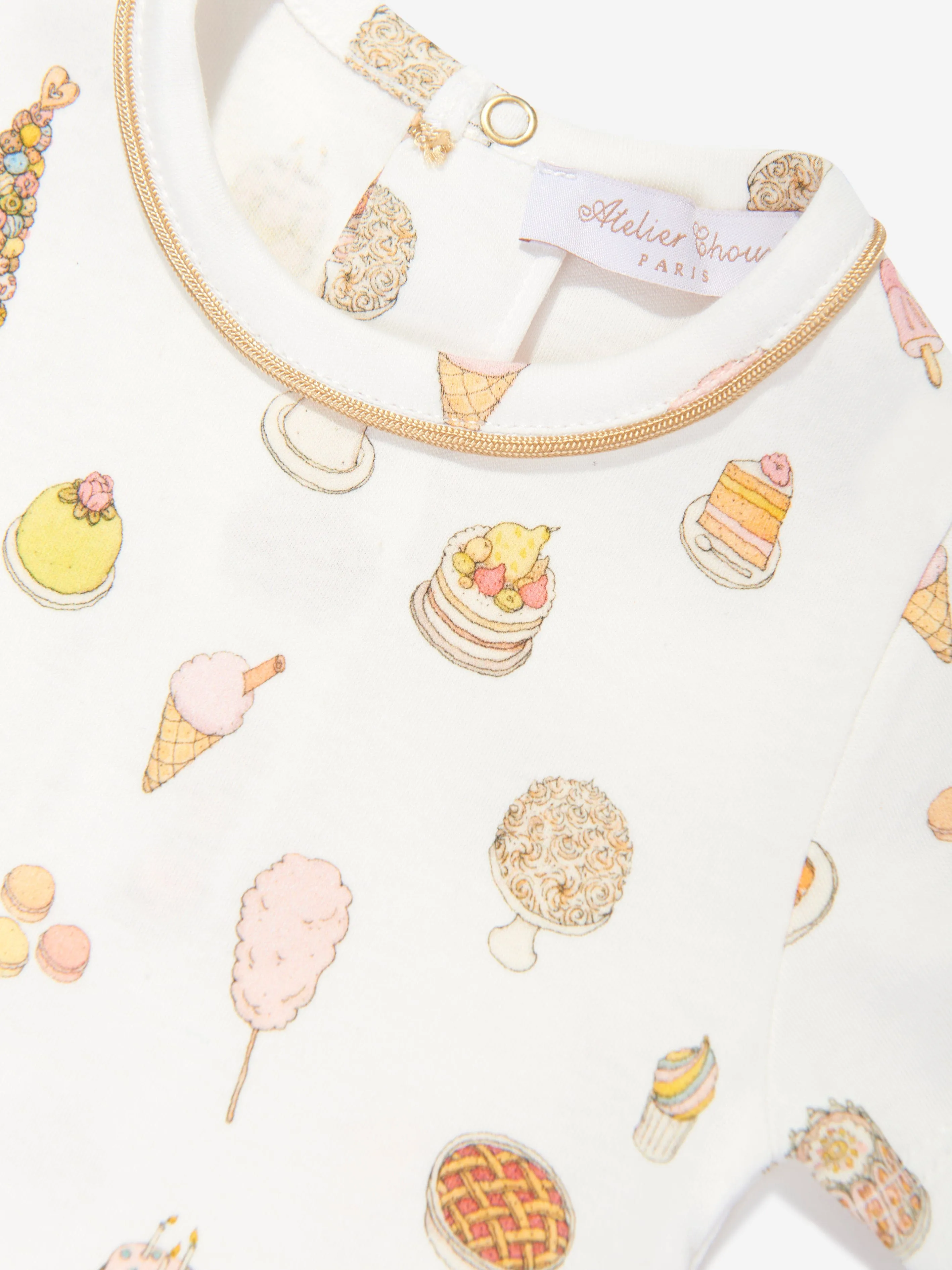 Atelier Choux Baby Classic Bodysuit in White