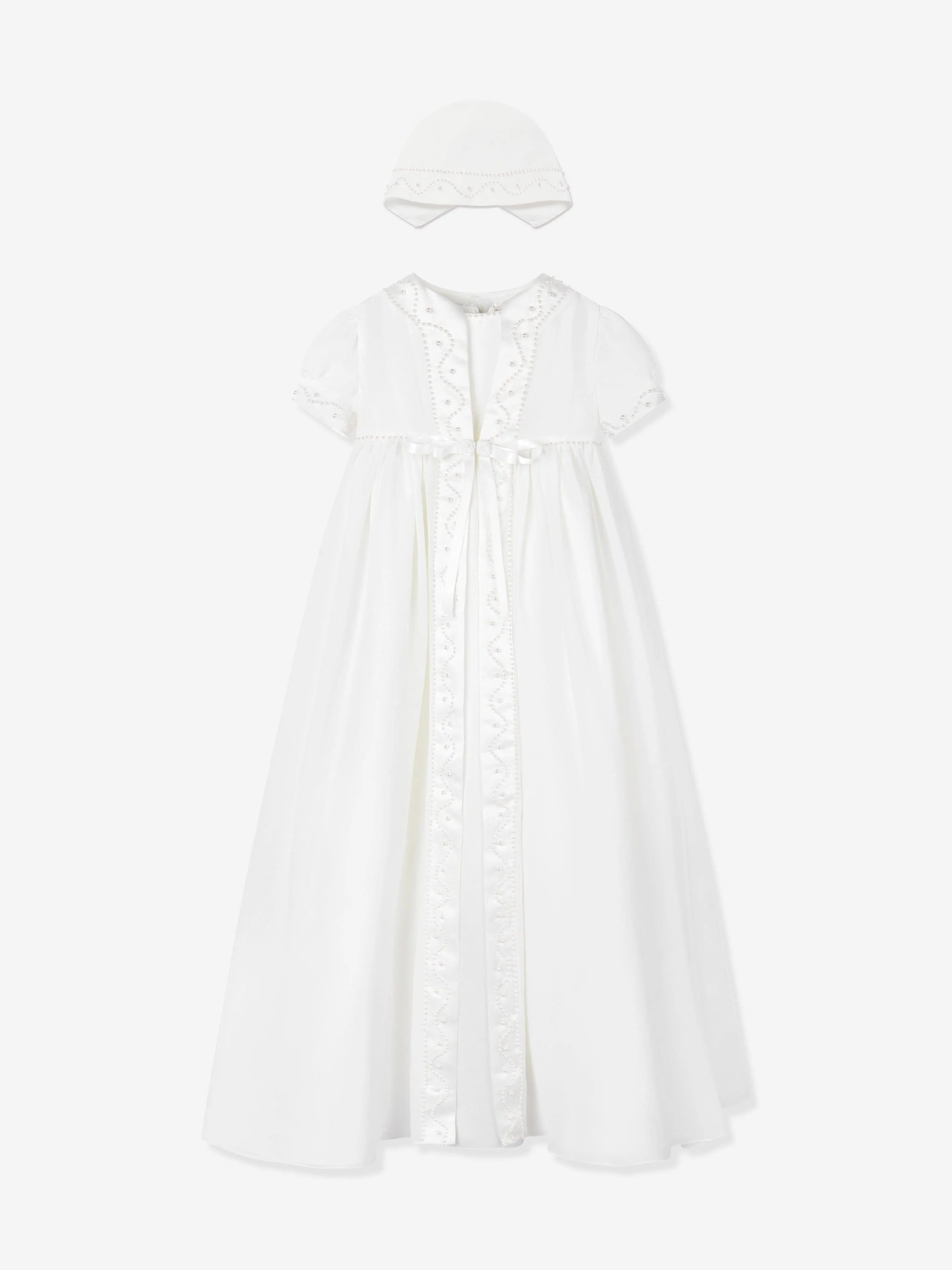Baby Girls Christening Robe, Coat and Bonnet in Ivory