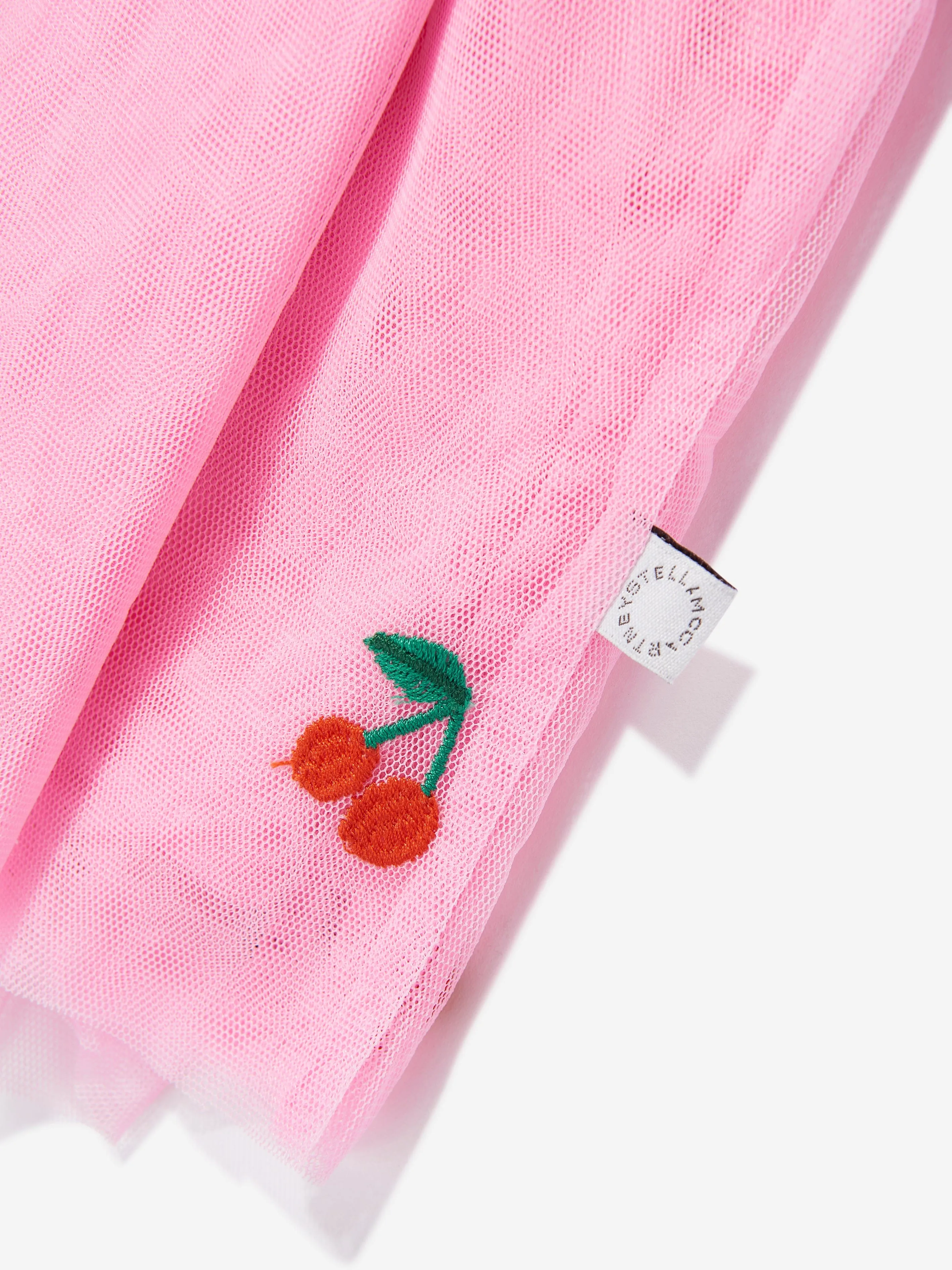 Baby Girls Embroidered Cherries Dress in Pink