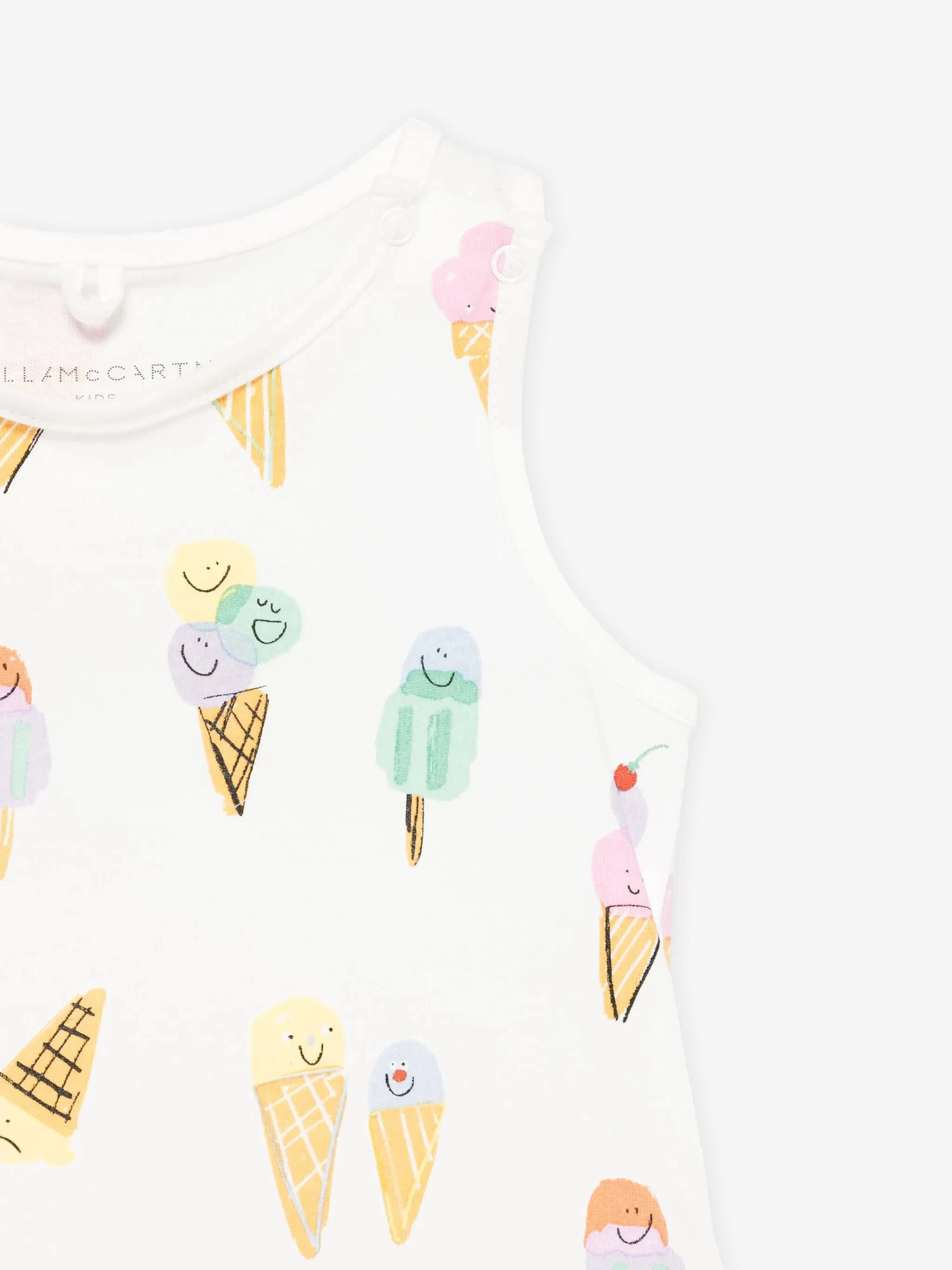 Baby Girls Ice Cream Jersey Dress in Ivory