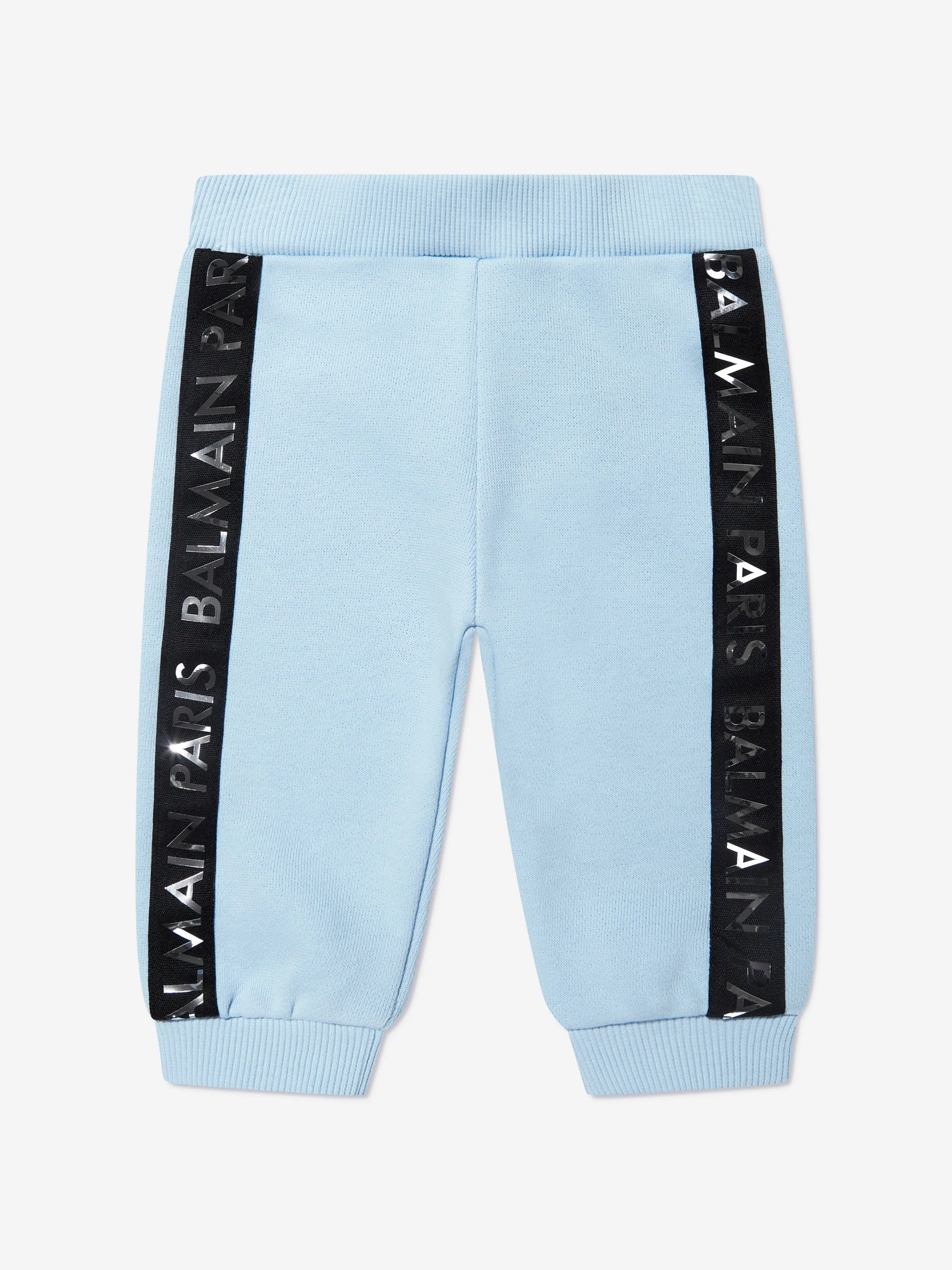 Balmain Baby Boys Logo Joggers in Blue