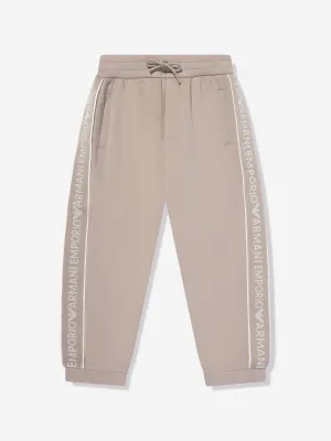 Emporio Armani Boys Logo Joggers in Brown