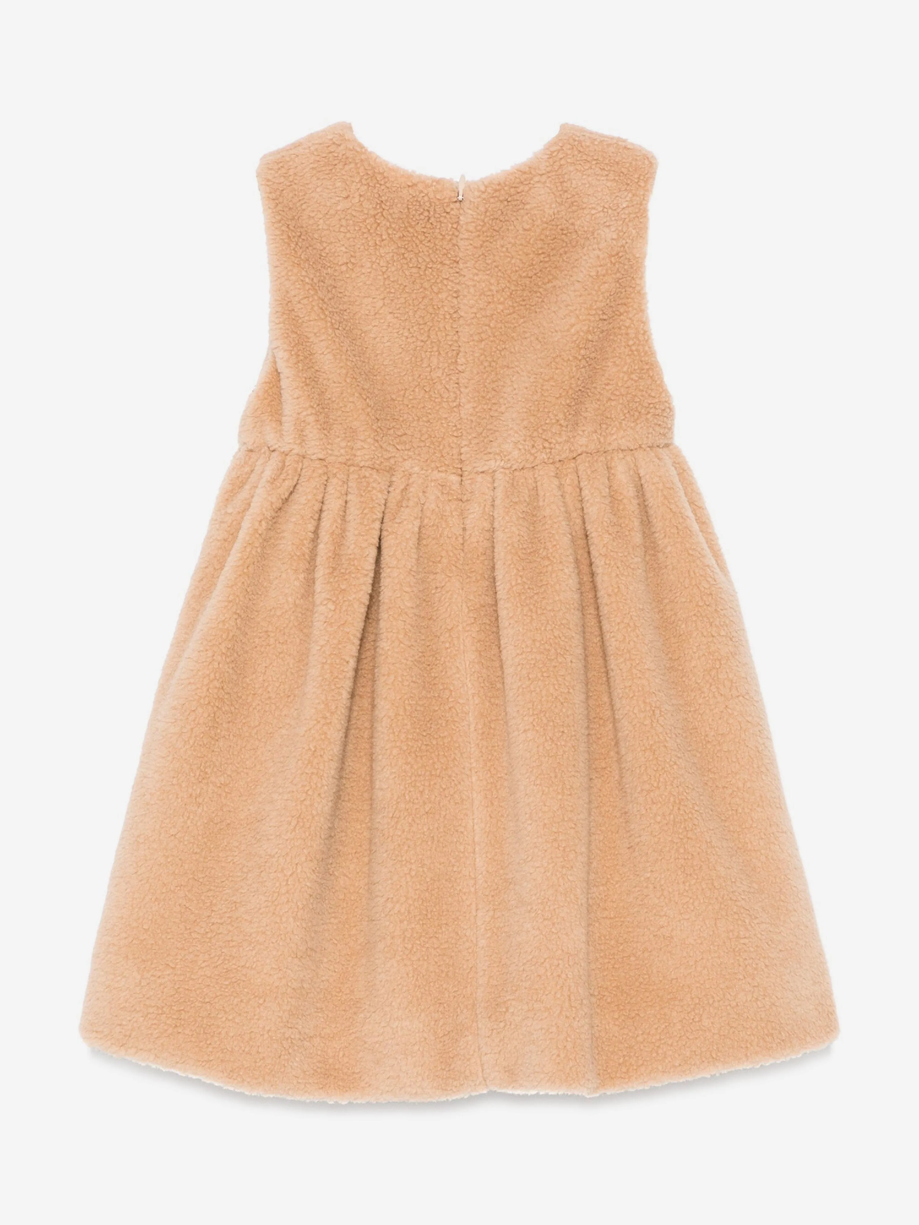 Fendi Baby Girls Teddy Fleece Dress in Beige