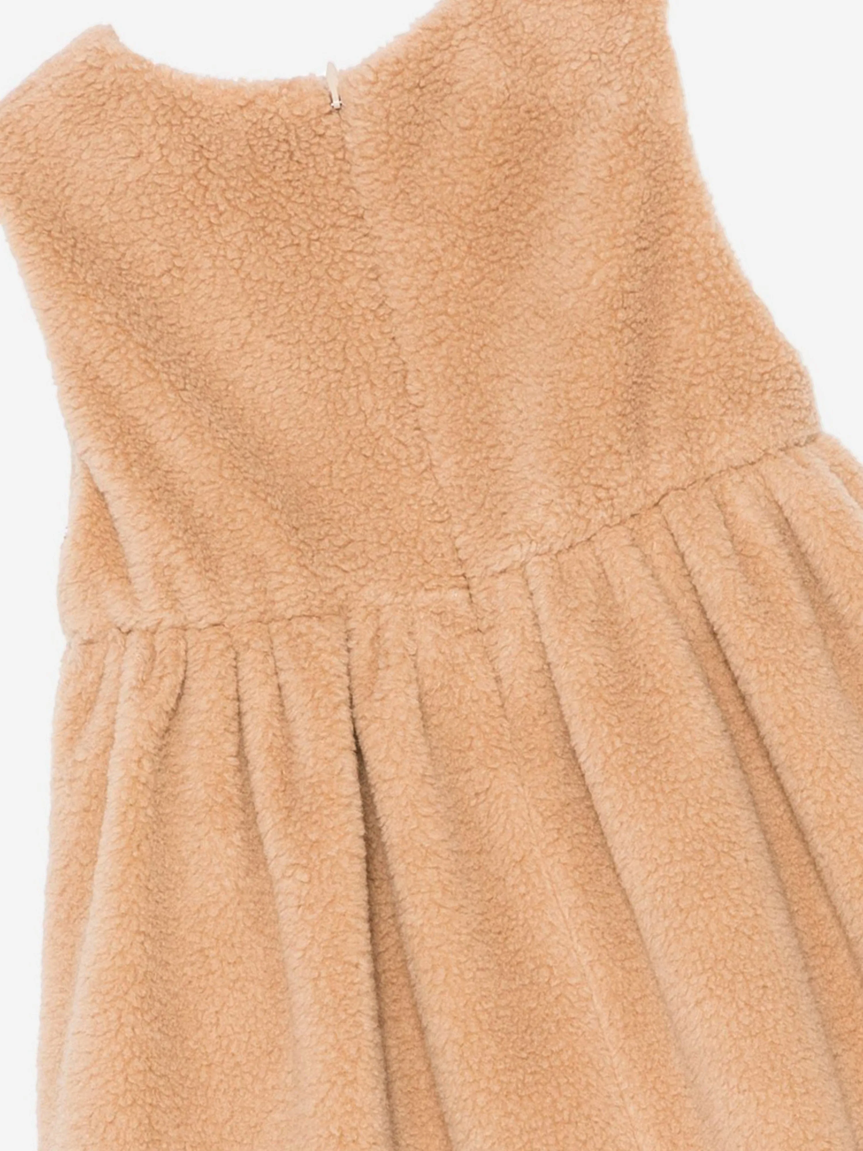 Fendi Baby Girls Teddy Fleece Dress in Beige