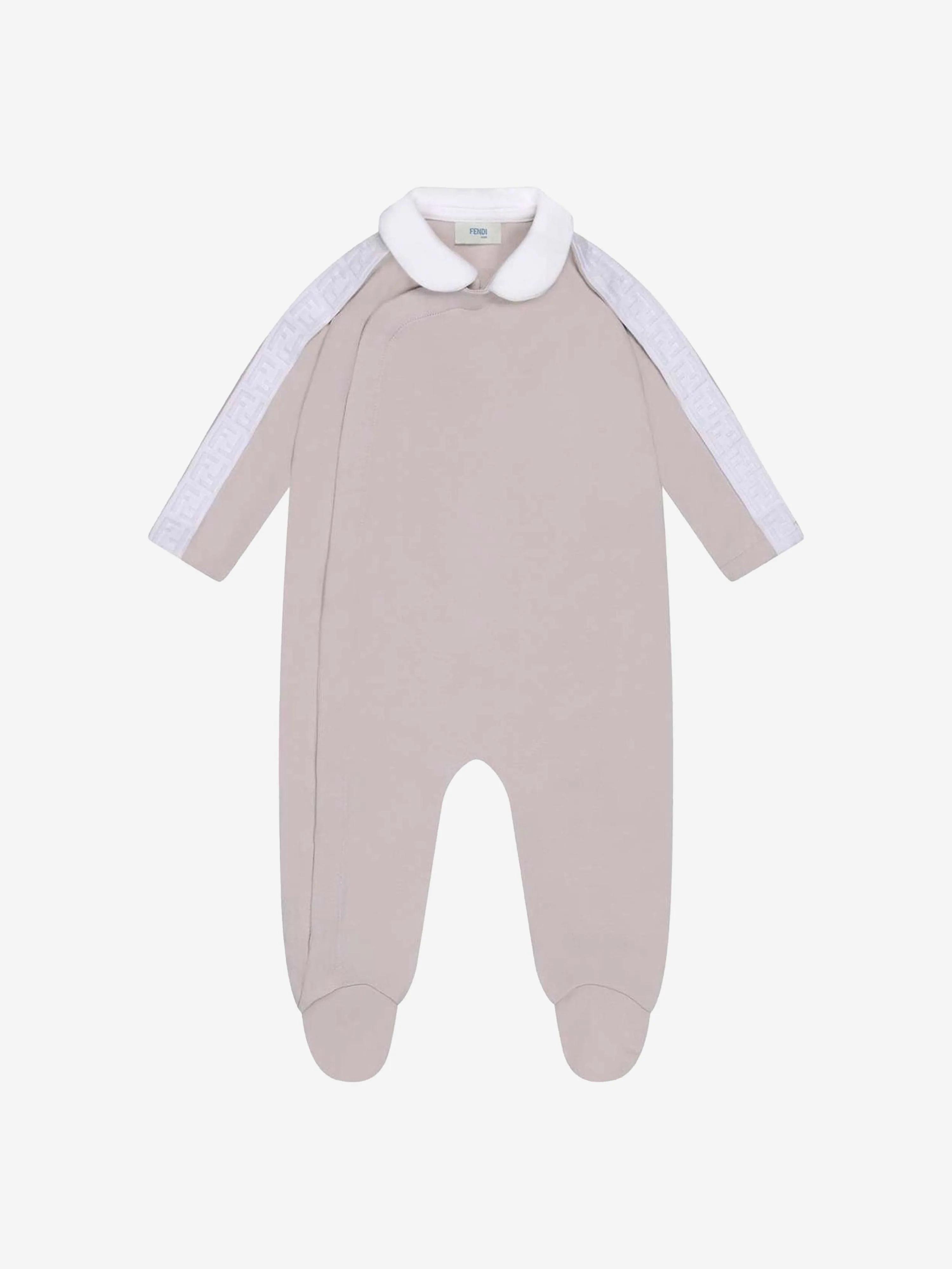 Fendi Baby Logo Babygrow Gift Set in Beige