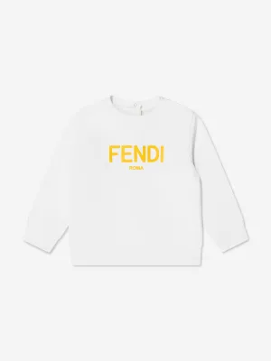Fendi Baby Logo Sweatshirt in Ivory