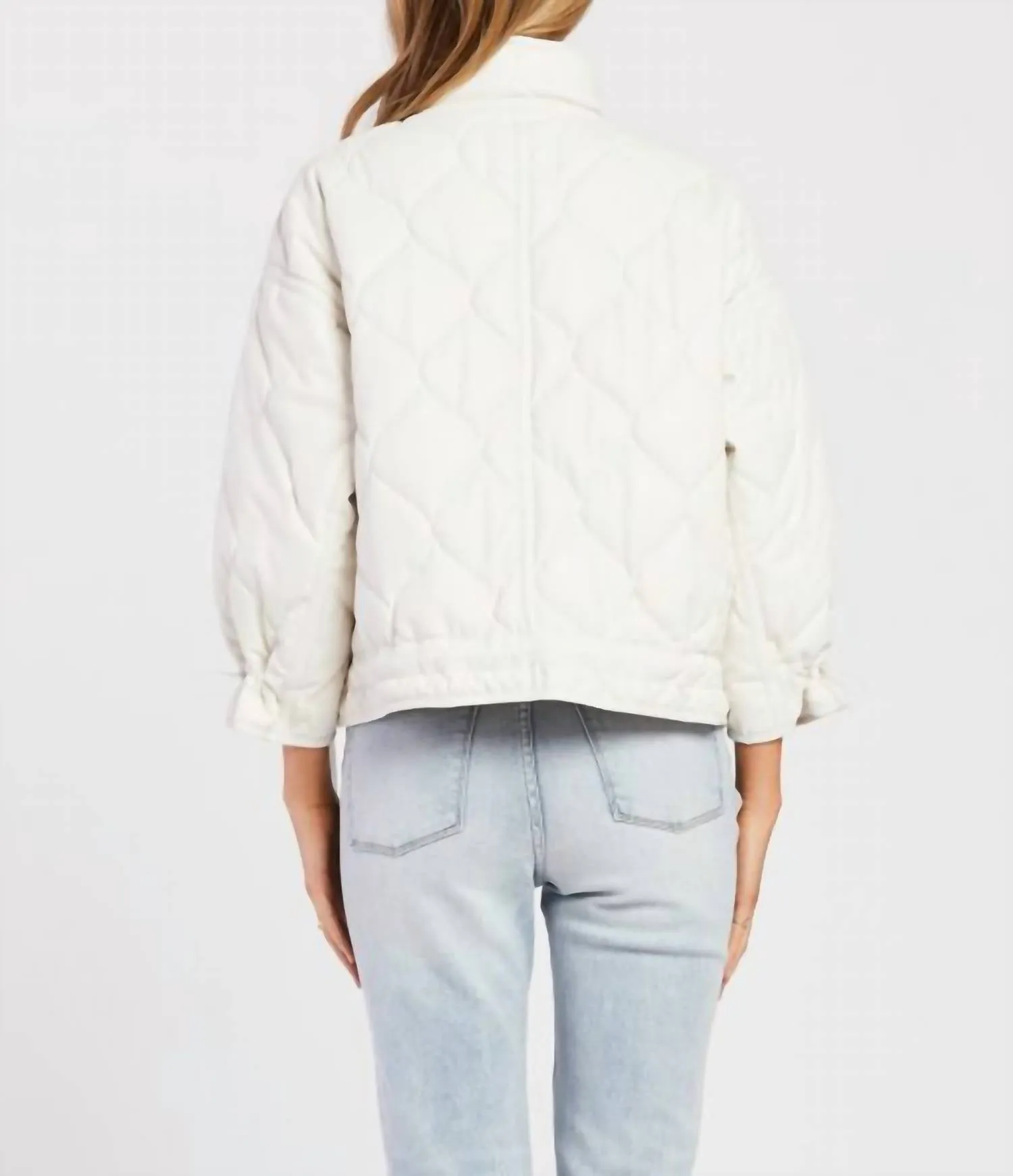 Jaguar Quilted Jacket In Ivory