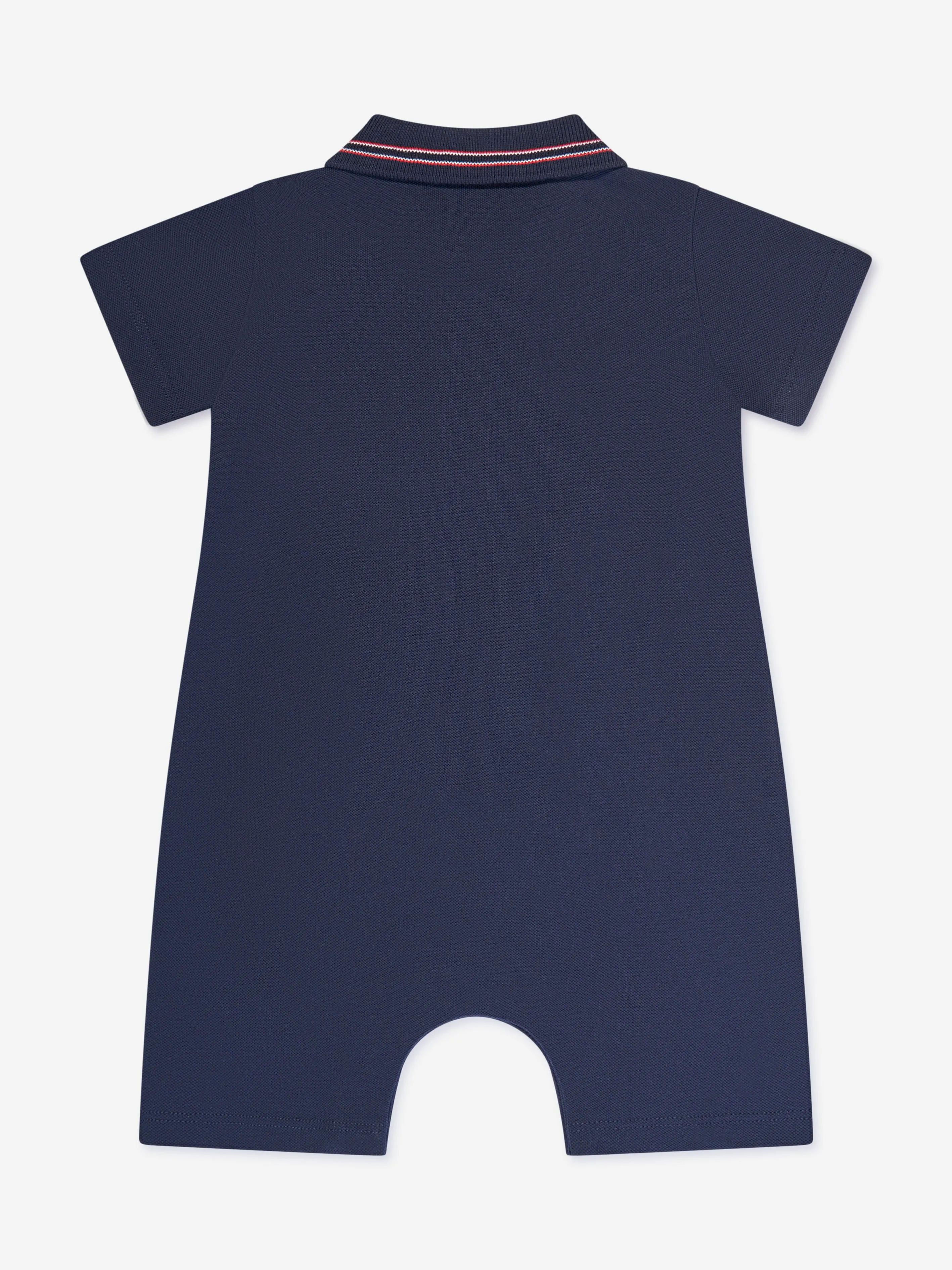 Moncler Enfant Baby Boys Polo Romper in Navy