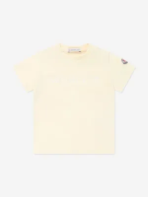 Moncler Enfant Baby Girls Logo T-Shirt in Yellow
