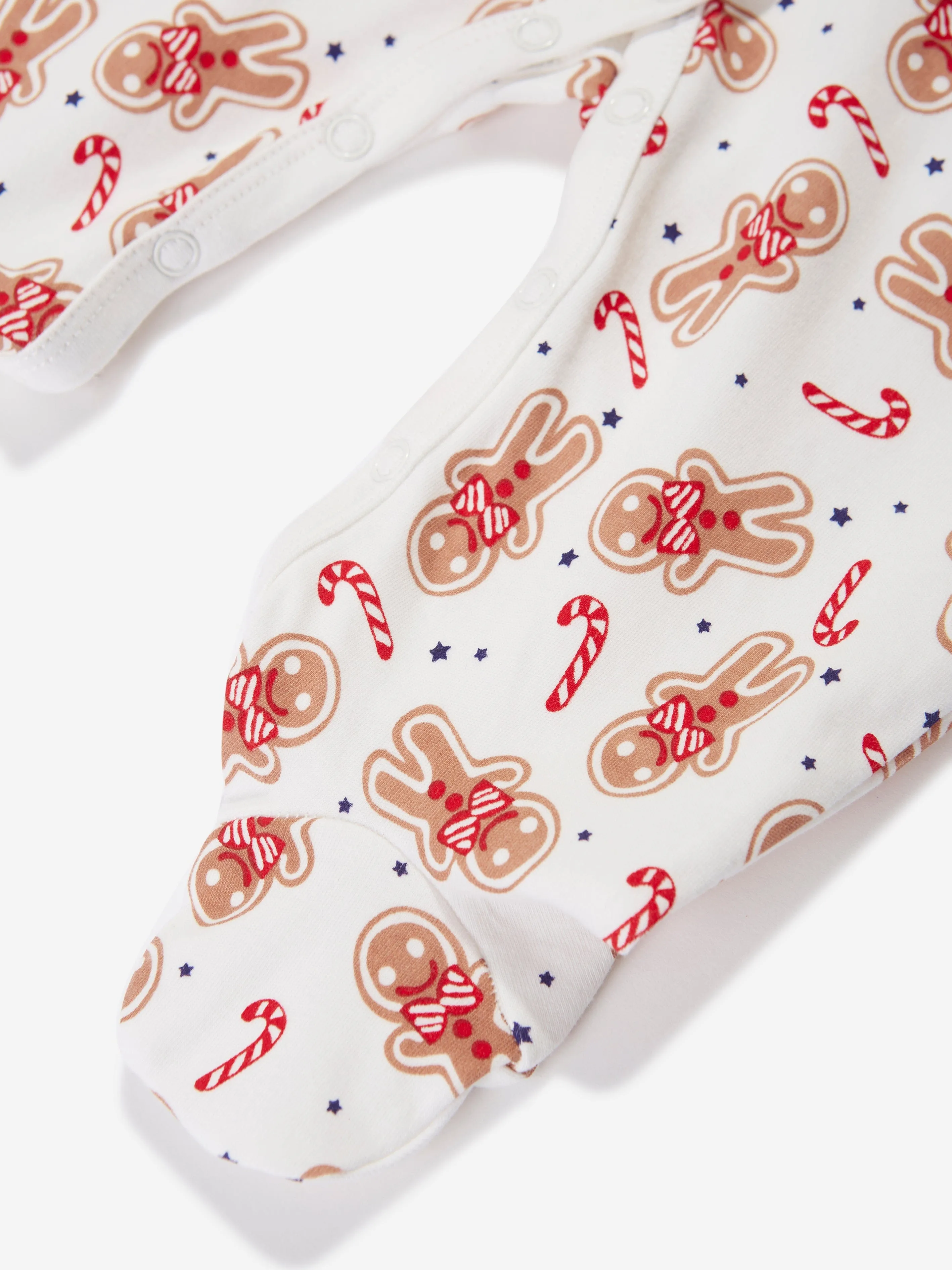 Rachel Riley Baby Gingerbread Babygrow in White