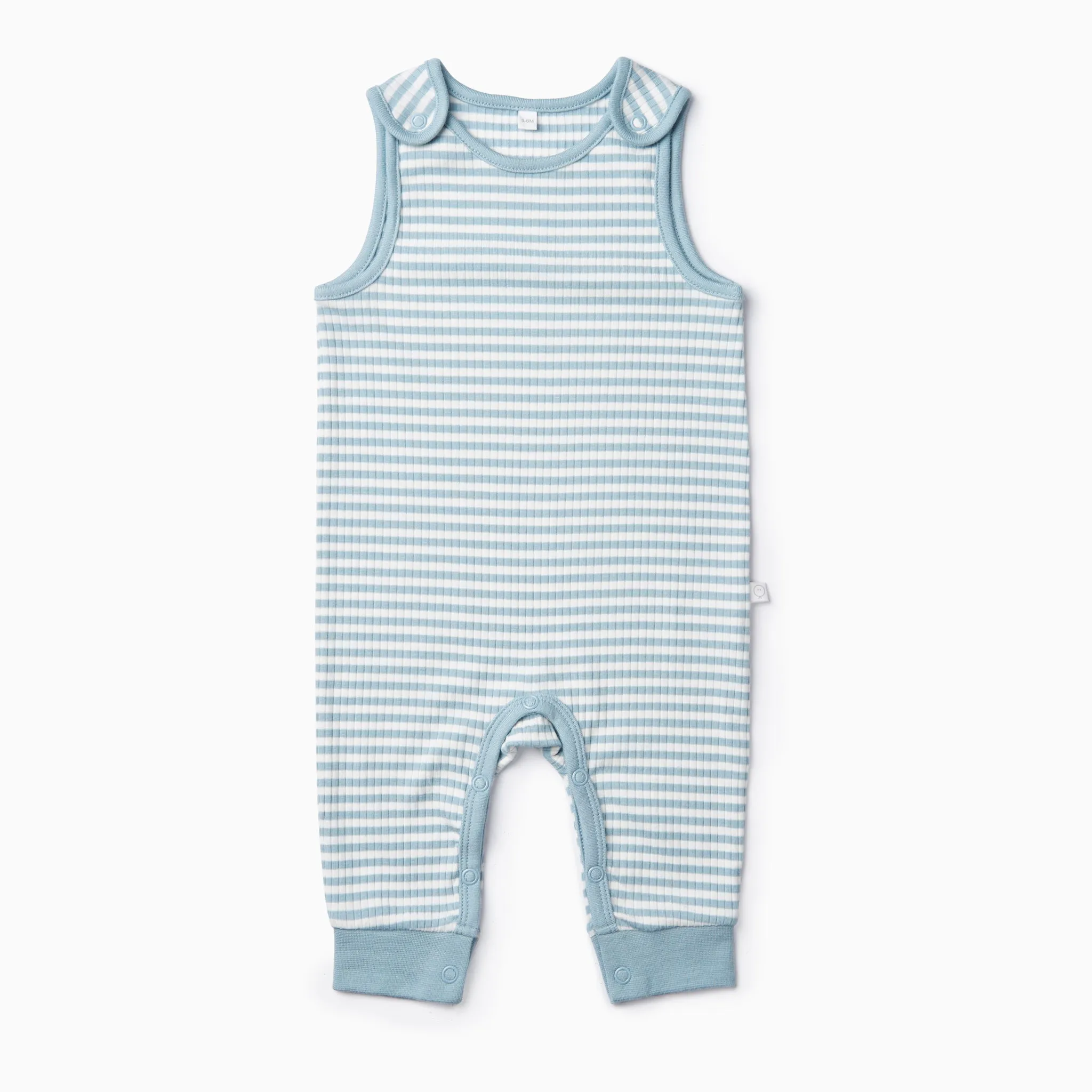 Sea Stripe Ribbed Romper & Sun Hat