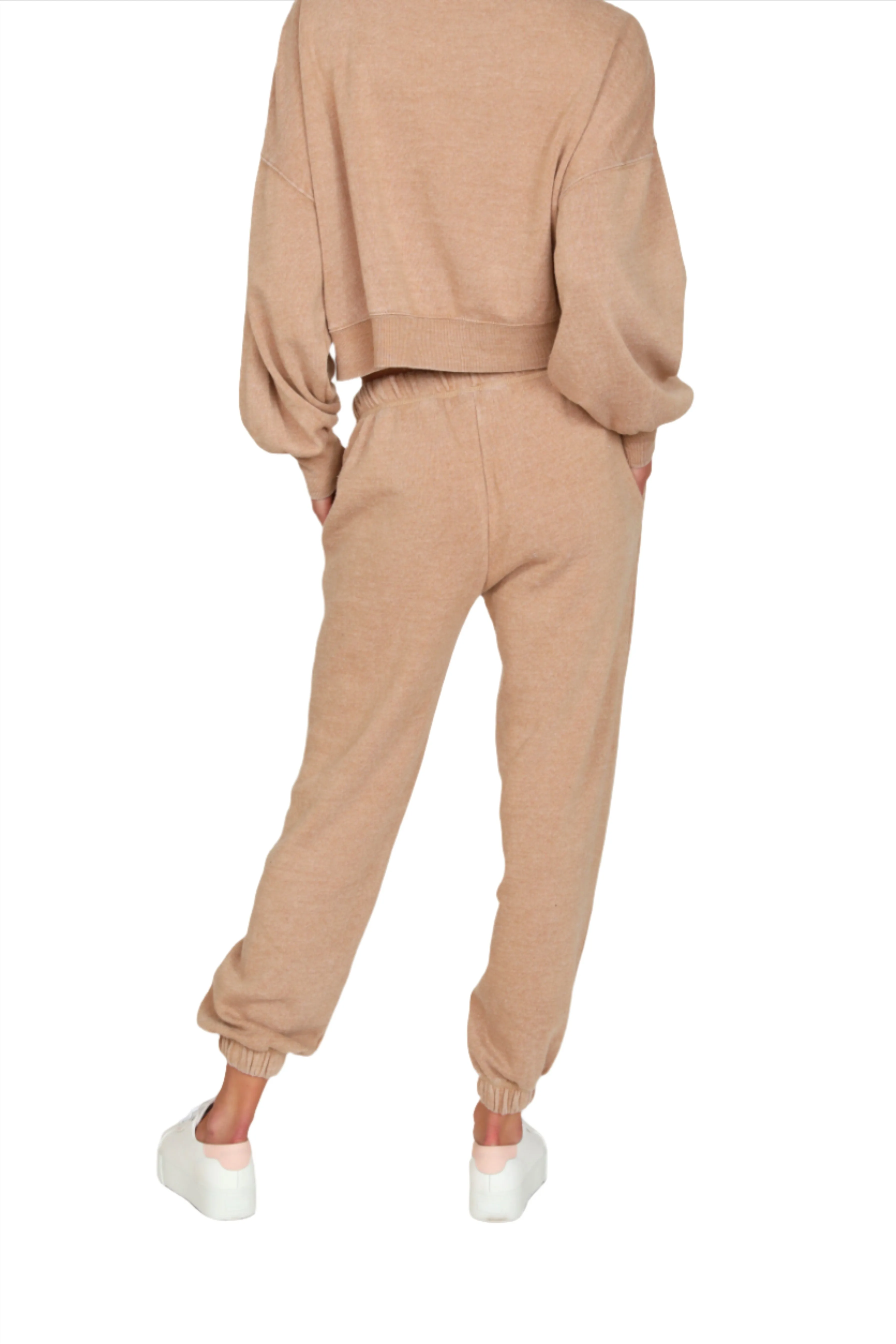 Vintage Havana Burnout High Waisted Jogger VH9900 Macaroon